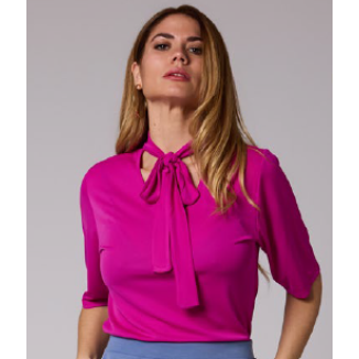 Top cuello lazo
