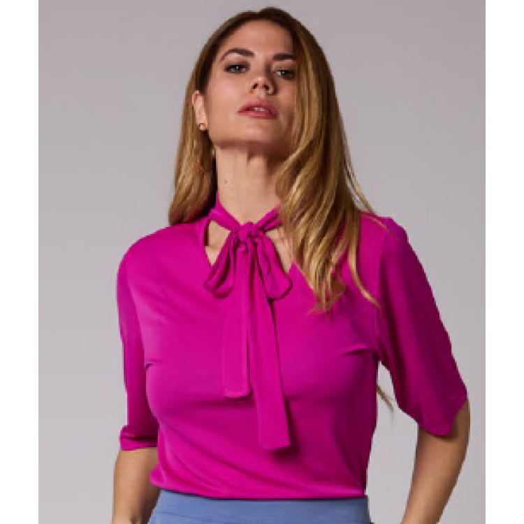 Top cuello lazo