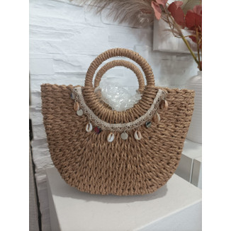 Bolso rafia caracol