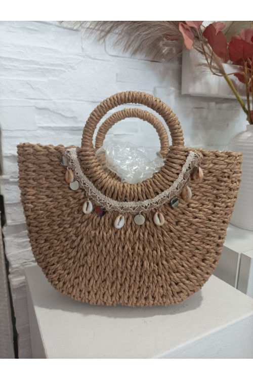 Bolso rafia caracol