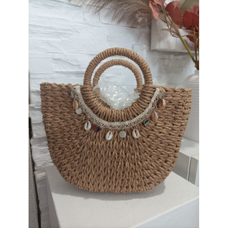 Bolso rafia caracol